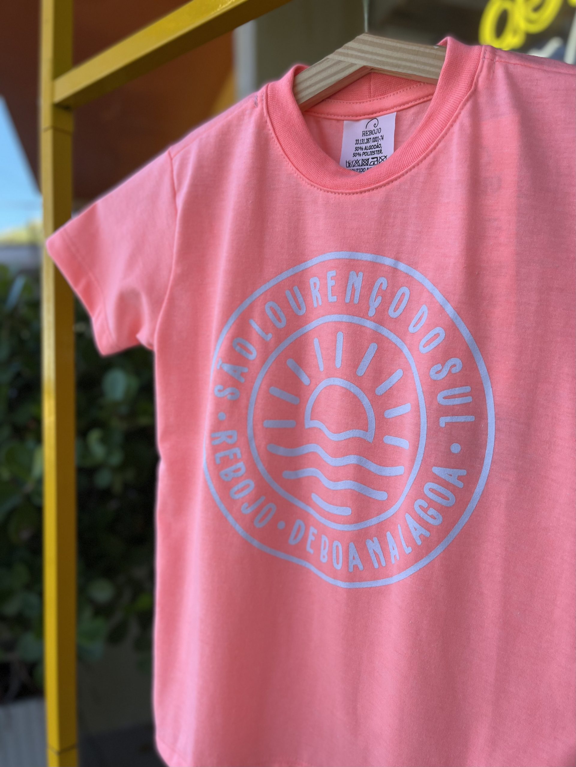 Camiseta Kids – Sol Laranja Neon