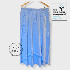 Saia Mullet Azul Claro Stone | Rebojo®