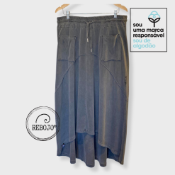 Saia Mullet Cinza Chumbo Stone | Rebojo®