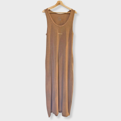 Vestido Longo Amplo - Marrom Estonado