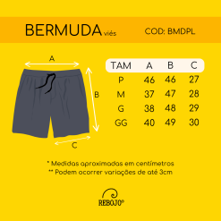 Bermuda Moletom Rebojo - Areia Estonada