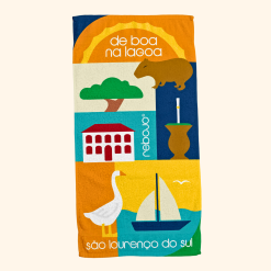 Toalha de Praia Mosaico Laranja