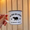Caneca Esmaltada 300ml Capivara SLS Republic Branca | Rebojo®