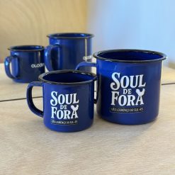 Caneca Esmaltada Soul de Fora Azul | Rebojo®