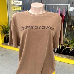 Camiseta Capivara Raivosa - Marrom Estonado | Rebojo®