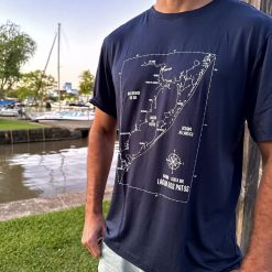 Camiseta Tech Carta Náutica - Azul | Rebojo®