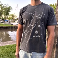 Camiseta Carta Náutica Chumbo Estonado | Rebojo®