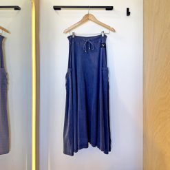 Saia Longa Estonada Azul Marinho | Rebojo®