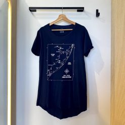 Longline Carta Náutica Azul Marinho | Rebojo®