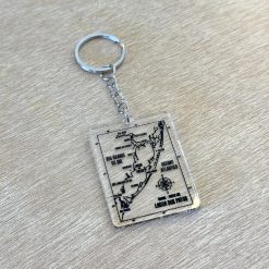 Chaveiro Acrílico Carta Náutica