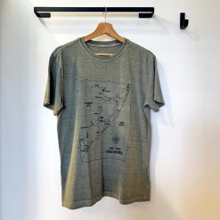 Camiseta Carta Náutica Verde Militar Estonado | Rebojo®