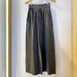 Calça Wide Malha Chumbo Estonada | Rebojo®